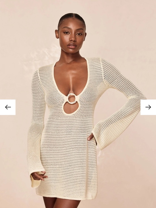 Monday Swimwear Other - Monday Swimwear Montego Mini Dress - Ivory Shiny Treble Knit